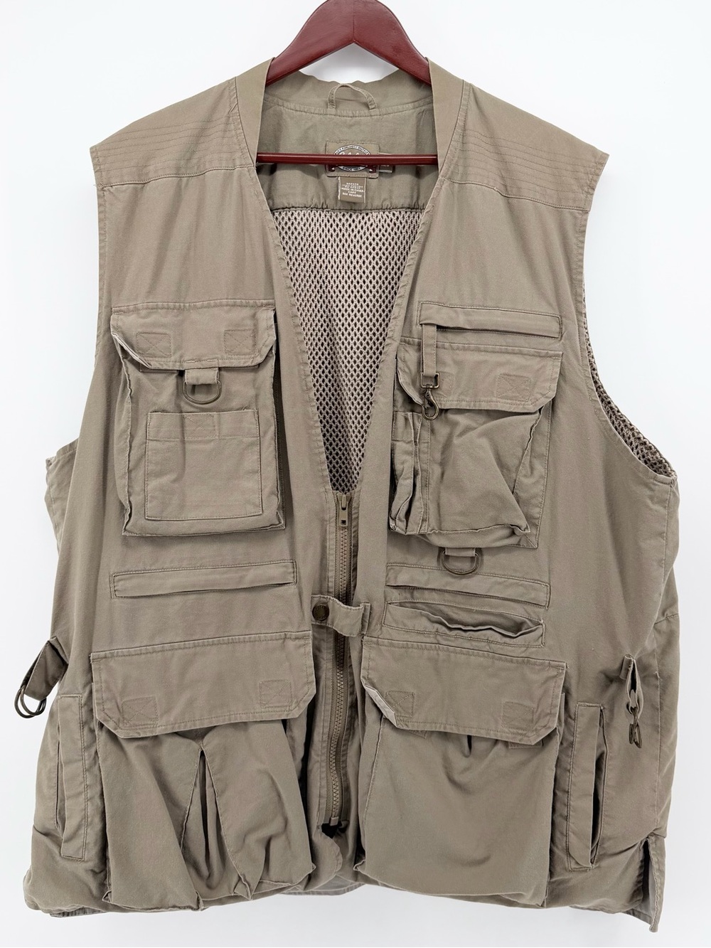 Cabela's XL Safari Series Khaki Multi-Pocket‎ Utility Fishing Vest